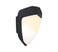 Paulmann 94516 Luminaria exterior LED aplique Ikosea resistente al agua de mar IP44 sensor crepuscular/movimiento, blanco cálido, exterior 3000K