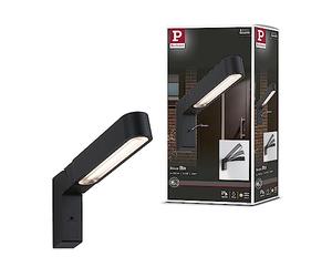 Paulmann 94549 Luminaria exterior LED aplique Ito vertical IP44 47x301mm 65° det. movimientos 1x6 W exterior antracita, metal, plástico 3000 K