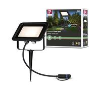 Paulmann 94575 Plug & Shine LED luz exterior Foco de jardín Proyector IP65 Blanco cálido incl. 1x15,5 W Negro Aluminio Spot 3000 K