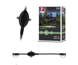 Paulmann 94587 Luminaria Exterior Plug & Shine Sensor crep. Wireless Twilight IP67 24V máx. 150W Negro, cuadr., máx.150W Negro ilum.jardín sist.