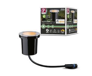 Paulmann 94588 Luminaria exterior LED Smart Home Zigbee, empotr.en el suelo 1m IP65 control luz blanca red., 1x4,6 W regulable negro acero inox 2000K