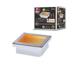 Paulmann 94595 Luminaria exterior LED Smart Home Zigbee, empotr.en el suelo, Brick, respeta los insectos IP67 Tunable Warm incl. 1x1W 2200-3000K