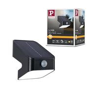 Paulmann 94608 - Lavadora de Pared LED Solar, Detector de Movimiento controlado por LeslyTwilight (IR) IP65Square 113 x 126 mm, 3000 K, 5,5 W, 400 LM, plástico Antracita