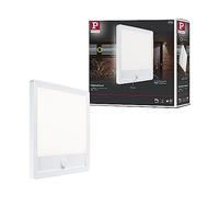 Paulmann 94663 Luminaria exterior LED panel Lamina, detector movim. IP44 cuadr. incl. 1x14,5 W bl. cálido, blanco, panel ext. Plástico 3000 K