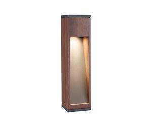 Paulmann 94677 Luminaria exterior LED baliza Trabia IP44 400mm cuadrada incl. 1x3,5 W, exterior, madera 3000 K GU10