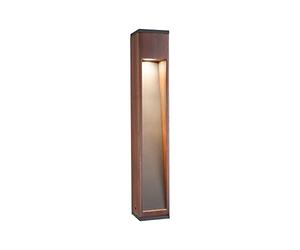 Paulmann 94678 Luminaria exterior LED baliza Trabia IP44 600mm cuadrada incl. 1x3,5 W, exterior, madera 3000 K GU10