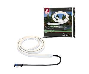 Paulmann 94679 Luminaria exterior LED Plug & Shine strip Smooth IP67 2m incl. 1x11W regulable, blanco, plástico 3000 K
