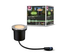 Paulmann 94716 Luminaria ext. LED Plug & Shine, lum.empotrable en el suelo Floor, resp. insectos IP67 2200K 4,5W antracita, redonda, luz dorada, metal