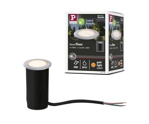 Paulmann 94726 Lum.exterior LED, luminaria empotr.suelo, luz dorada, resp. con los insectos IP67 redonda 50mm 2200K 2,2W 60lm 230V alu plástico, metal