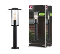 Paulmann 94737 Luminaria ext. LED baliza Classic resp. con los insectos IP44 500mm 2200K 4,3W 420lm 230V negro E27, metal, luz dorada, baliza jardín