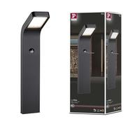 Paulmann 94747 Luminaria exterior LED baliza Kulma det. movimientos, res. agua de mar IP44 500mm 3000K 7,5W 500lm 230V antracita, aluminio, bl. cálido