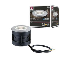 Paulmann 94748 Luminaria exterior LED empotrable en el suelo Vanea resist. agua de mar IP67 redonda 100mm 3000K 3,5W 160lm 230V, aluminio, bl. cálido