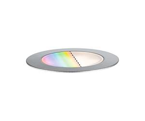 Paulmann 94751 Luminaria LED empotr.en el suelo Plug & Shine Floor Smart Home Zigbee red. IP67 2W 65lm regul. 70mm acero inox RGBW res. al agua de mar