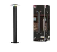 Paulmann 94756 Luminaria exterior LED baliza Smart Home Zigbee Plate respetuosa con los insectos IP44 600mm RGBW+ 200lm 230V regulable antracita metal