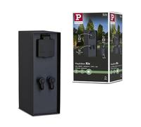 Paulmann 94765 LED Mesana IP44 12W 800lm 240x165mm Antracita Aluminio 3000K Resistente al Agua de mar, Aplique para Exteriores