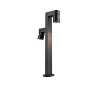Paulmann 94825 Baliza LED Kimu, respetuoso con los insectos, IP44 822mm 2200K 2x7,8W 2x500lm 230V 70° antracita, aluminio, luminaria exterior