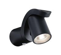Paulmann 94830 Aplique de exterior LED Cuff, detector de movimientos, IP44 76x217mm 3000K 10W 700lm 230V 70° antracita, aluminio, luminaria exterior