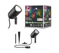 Paulmann 94849 Reflector de jardín LED Plug & Shine Shira Smart Home Zigbee 6,5W 250lm regulable 455mm antracita aluminio RGBW+