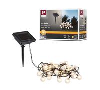 Paulmann 94874 - Guirnalda de luces solares Soala IP44 3000 K, 30 x 3 lm, color negro