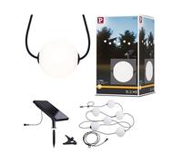 Paulmann 94911 Taina - Guirnalda de luces LED solar (IP67, 3000 K, 5,8 m, 6 x 60 lm, color negro)