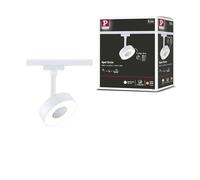 Paulmann 95703 URail - Foco LED para riel de 3 pasos, círculo tenue, foco individual, 210 lm, 5 W, 3000 K, regulable, 230 V, señal blanca