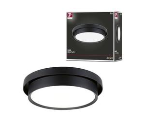 Paulmann 96780 Plafón LED 3StepDim Malik, 2700K, 850lm, 230V, 13,5W, regulable, negro mate, luminaria de pared y techo