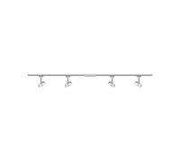Paulmann 96895 LED lámpara de techo URail sistema de rieles juego de focos Circle, lámpara de techo orientable spot 4 luces cromo mate 2700K blanco cálido 5 W