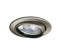 Paulmann 98474 Luminaria empotrable para muebles Micro Line orientable, foco empotrable, foco plano máx. 1x20 W, lámpara empotrable 12 V G4 metal, foco, acero mate