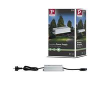 Paulmann 98849 Fuente de alimentación exterior Plug & Shine IP44 230/24 V CC 75 W 98849 Transformador luminarias exteriores, Plateado, 18.6 x 6.4 x 4 cm