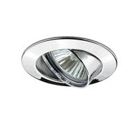 Paulmann 98943 Premium - Lámpara empotrable (redonda, 83 mm, 30 ° GU10, máx. 50 W, 230 V, regulable, cromada, orientable, para empotrar en el techo
