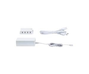Paulmann 99948 Luminaria para muebles Clever Connect Driver 12 V CC in istribuidor óctuple, máx. 36 W, transformador, blanco, plástico, balasto