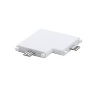Paulmann 99964 Luminaria para muebles Clever Connect, conector angular Border 12 V, lámpara de armario, blanco mate, luz para armario, plástico, lámpara de cocina
