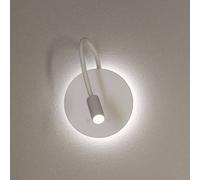 Paulmann Aplique de pared LED recargable Miora, blanco, brazo flexible, atenuador de