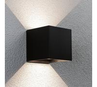 Paulmann Aplique LED para exterior recargable Nyara, negro, 10 cm, con sensor, IP44