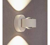 Paulmann Aplique LED para exterior recargable Zorik, blanco, 10 cm, IP44, atenuador de