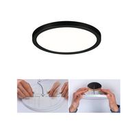 Paulmann Areo panel LED redondo negro 4000K Ø17,5cm