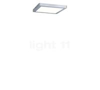 Paulmann Atria, lámpara de techo LED cuadrangular, cromo mate - 22 x 22 cm