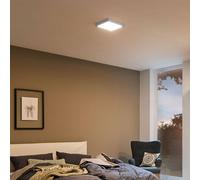 Paulmann Atria plafón 2.700 K 30x30cm cromo mate