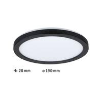 Paulmann Atria Shine Panel on/off Black 840 Ø19cm True