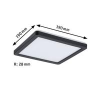 Paulmann Atria Shine Panel on/off Black 840 19x19