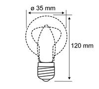 Paulmann Bombilla vela LED soplada E14 4,8W filamento 2.700K transparente EC:EPREL:460903