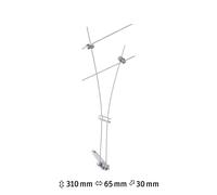 Paulmann Comet Sistema de Cableado, Foco, Corduo, Corriente Continua, Máx. 12 V 50 W, Bombilla Tipo GU5,3, Sistema de Cableado, Bombilla No Incluida, Cable Metálico, Color Cromado Mate, 94487
