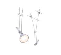Paulmann Comet Sistema de Cableado, Foco, Corduo, Corriente Continua, Máx. 12 V 50 W, Bombilla Tipo GU5,3, Sistema de Cableado, Bombilla No Incluida, Cable Metálico, Color Cromado Mate, 94487