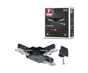 Paulmann Componente del sistema de raíles de alto voltaje 96907, conector en T, negro (mate)