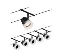 Paulmann Cone sobre cable básico 5 luces negro