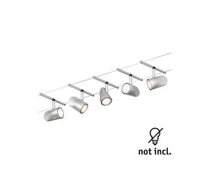 Paulmann Cup sobre cable básico 5 luces cromo mate