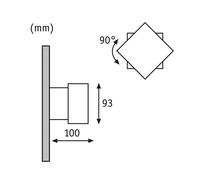 Paulmann Cybo Aplique LED para exteriores, 2.700 K, 10x10 cm, gris True