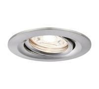 Paulmann Downlight empotrable LED redondo Nova MIni (4 W, Hierro cepillado, Blanco cálido)