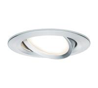 Paulmann Downlight empotrable LED redondo Nova Plus Coin (6,8 W, Ø x Al: 8,4 x 4,5 cm, Aluminio, Blanco cálido)