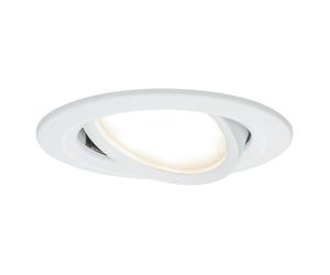 Paulmann Downlight empotrable LED redondo Nova Plus Coin (6,8 W, Ø x Al: 8,4 x 4,5 cm, Blanco, Blanco cálido)